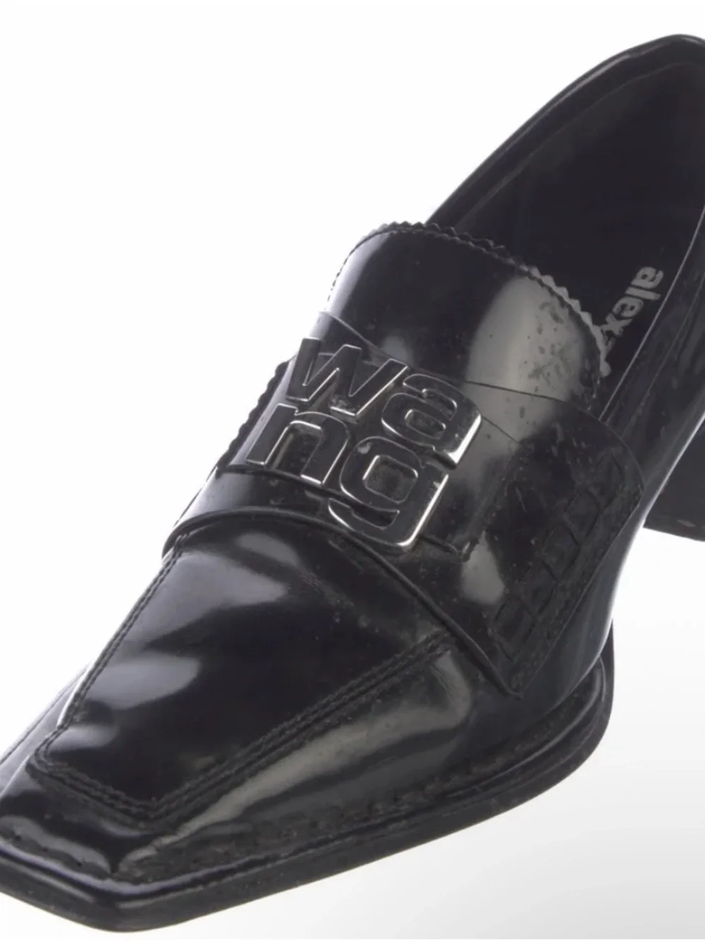 Alexander Wang Black Leather Dress Loafers Sz 38